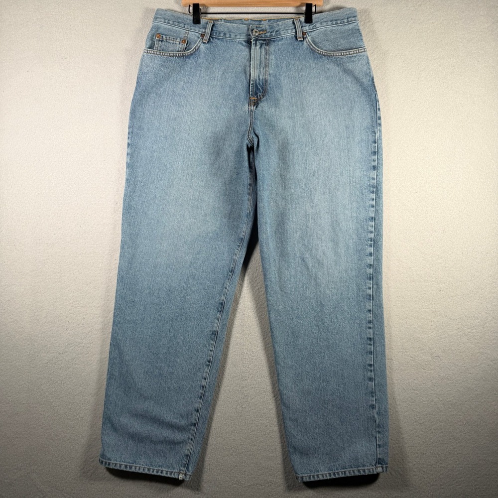 Lucky Brand Dungarees Mens 40x33 Light Wash Relaxed Jeans USA Made 71QT031